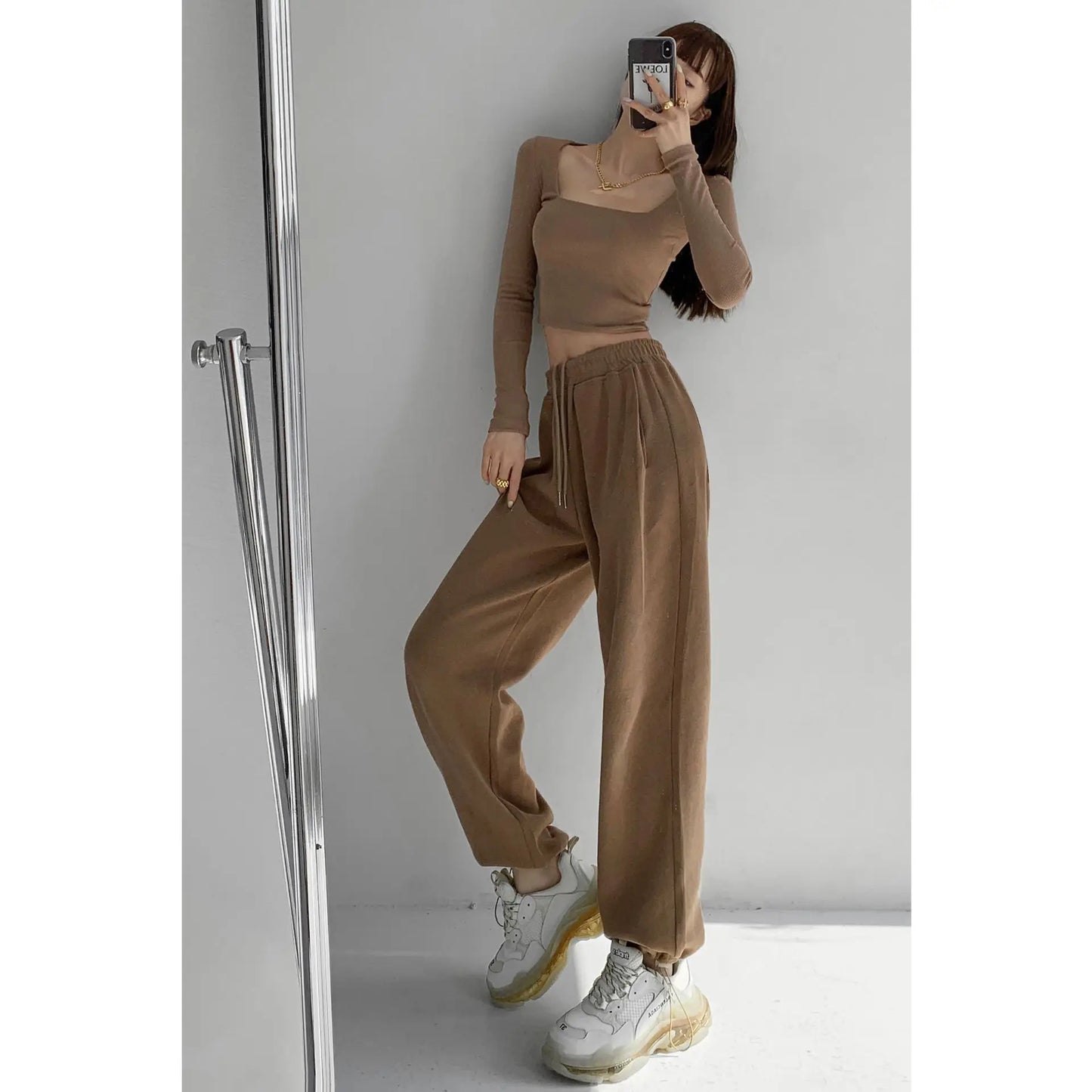 Pantalones sueltos Ropa de calle High Street Casual