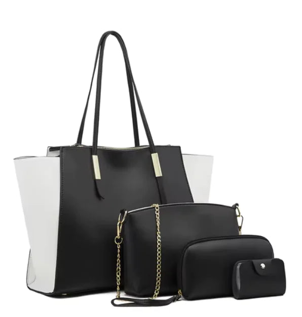 Conjunto de 4 bolsos de piel sintética vegana para mujer de Luxe4