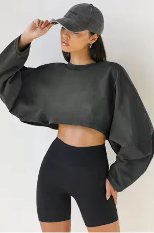 Oversized Crop Sweatshirt